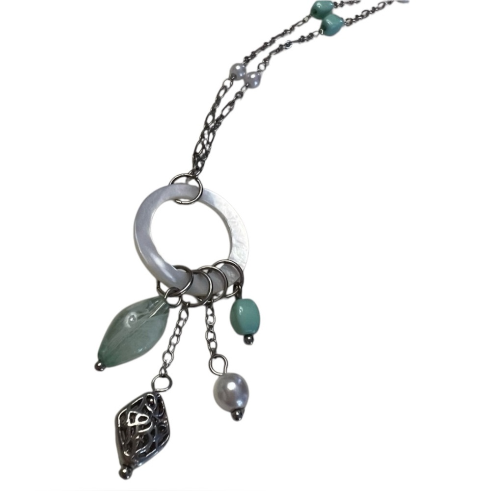 Lia Sophia Intrigue Pendant Silver Tone Necklace